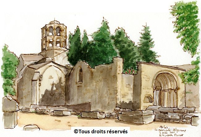 Arles. La nécropole d'Alyscamps. Romaine ou chrétienne ? Mai 2011.