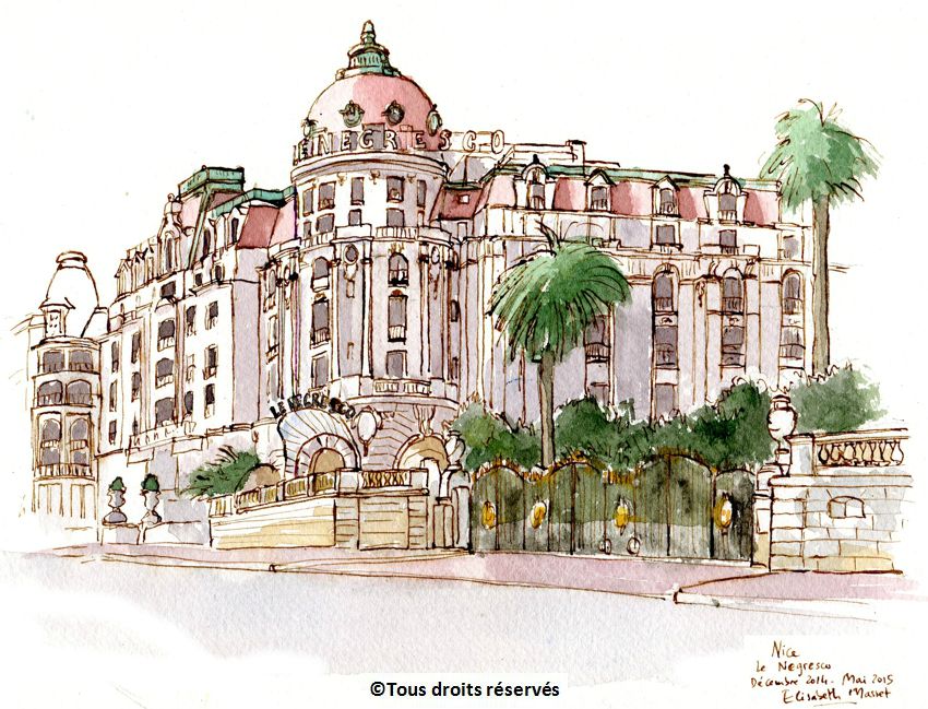 Nice, le fameux hôtel NegrescoDécembre 2014 - Mai 2015.