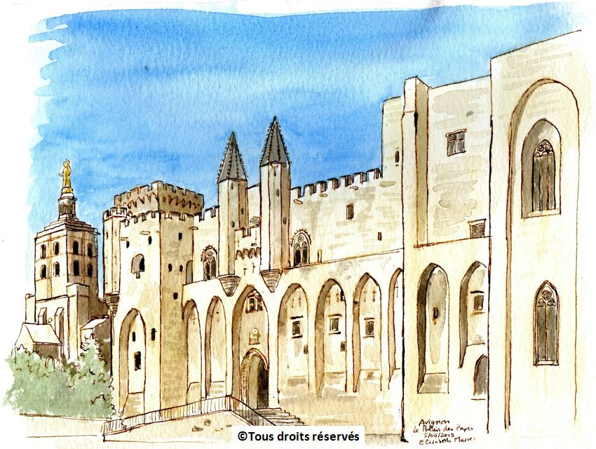 Avignon, le Palais des PapesJuin 2015.